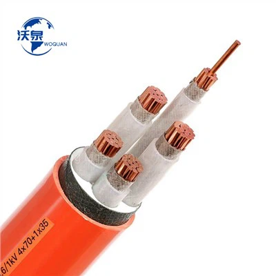 Cebl pŵer trydanol wedi'i inswleiddio â chopr gwrth-dân sy'n gwrth-fflam